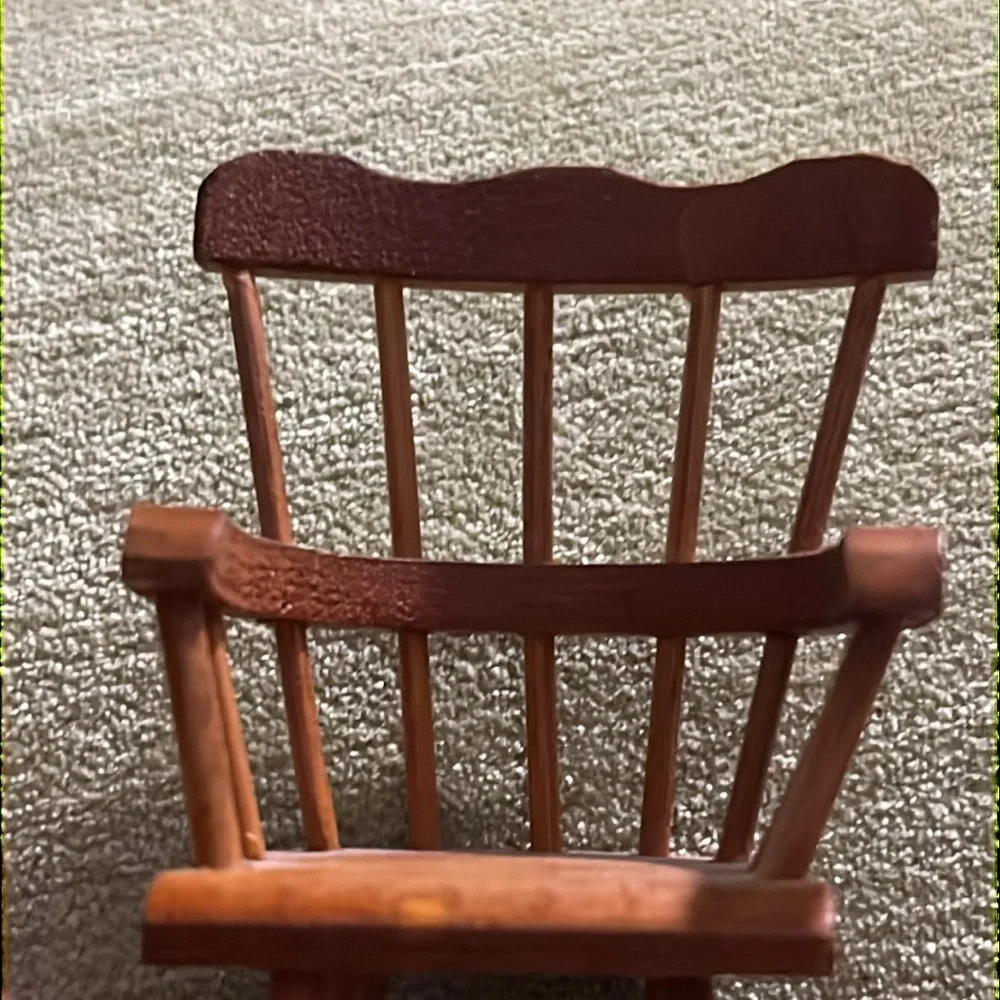 Vintage Shackman Doll House Miniature Chair Japan Windsor Captains Chair